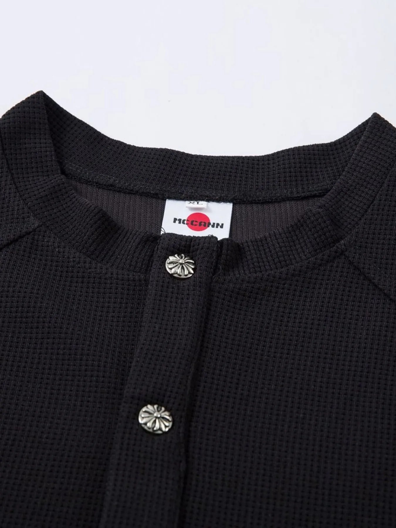 Camiseta waffle Henley - EthikStyle
