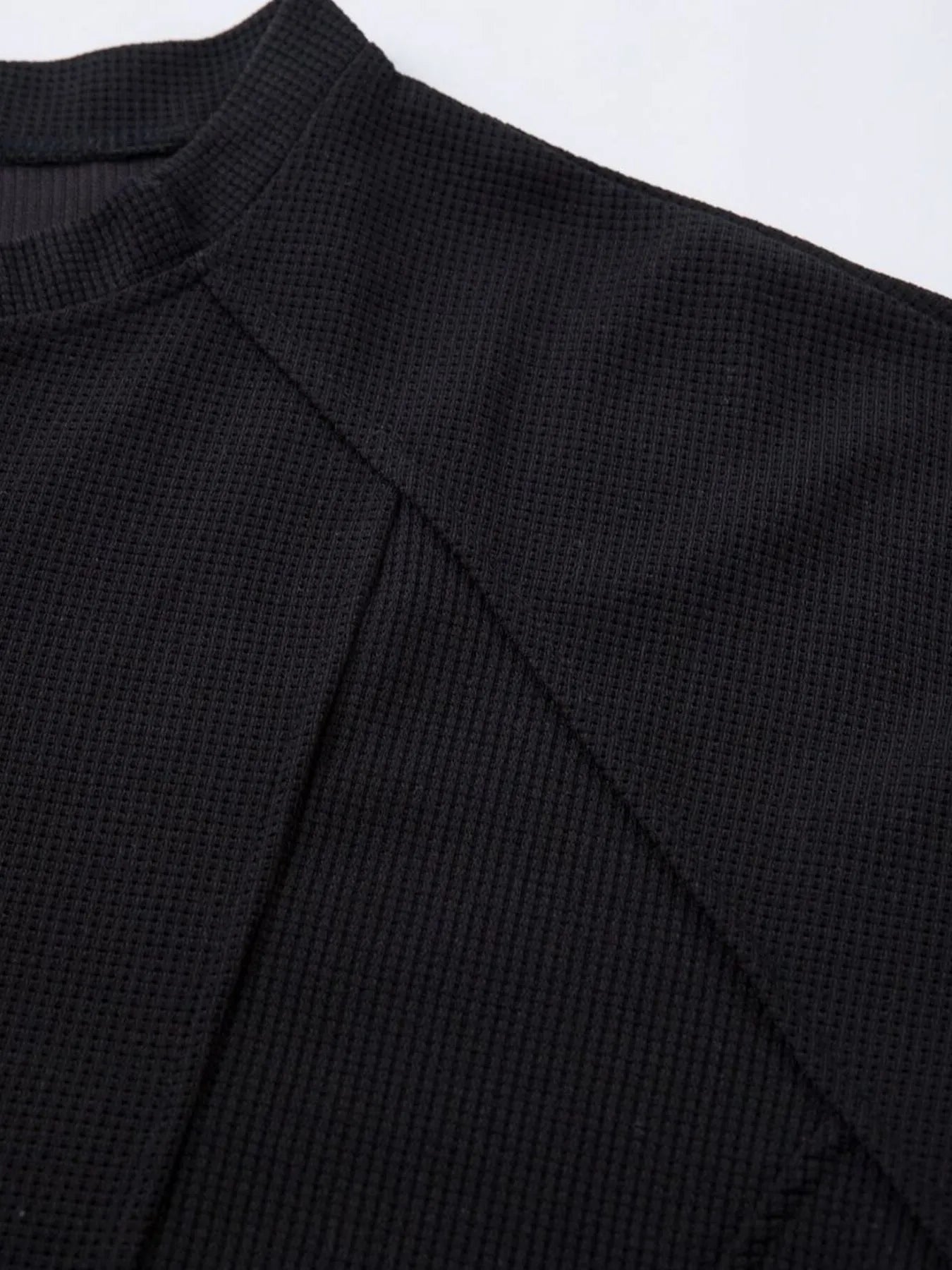 Camiseta waffle Henley - EthikStyle