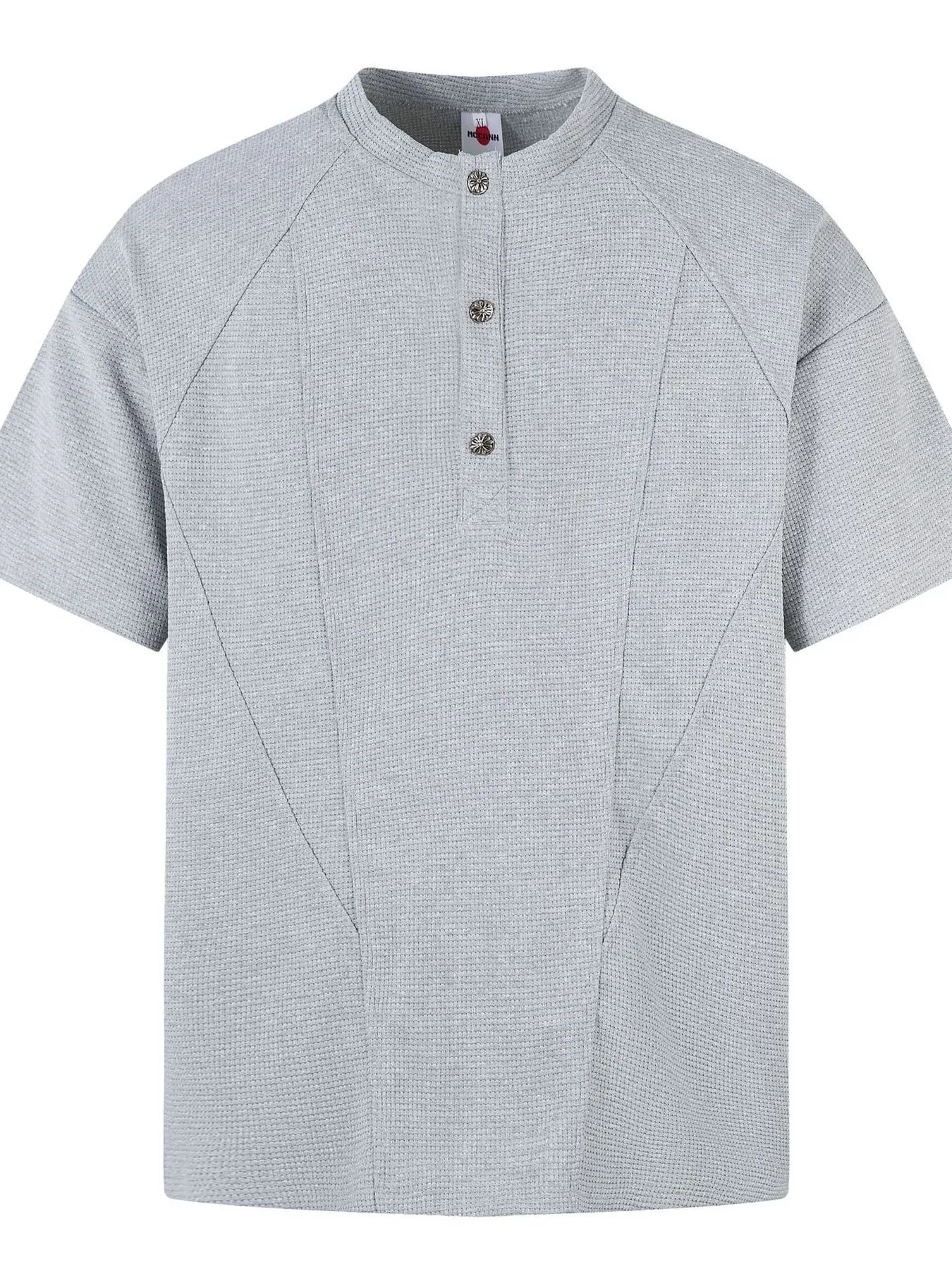 Camiseta waffle Henley - EthikStyle