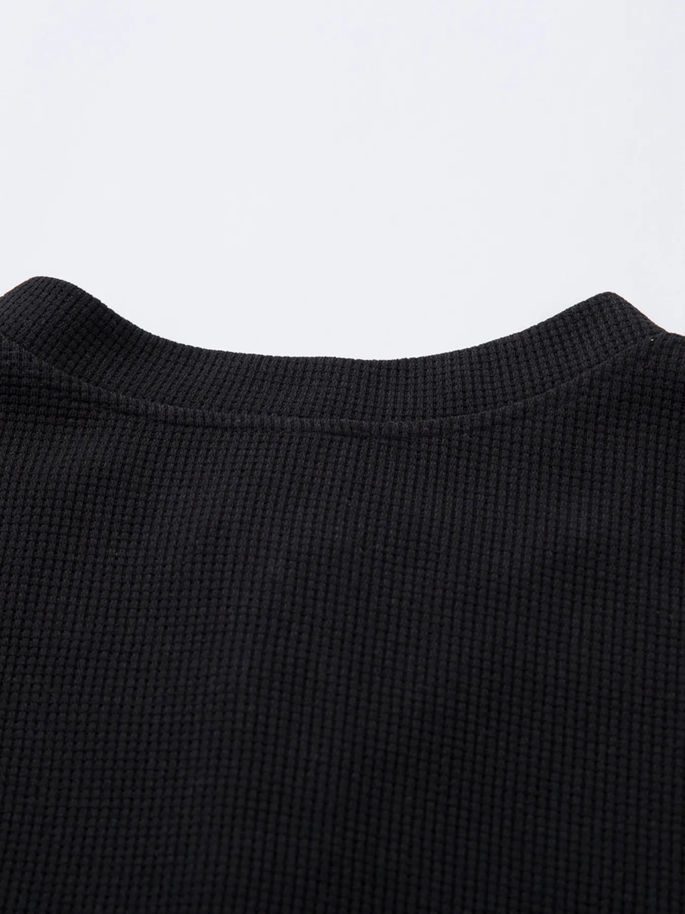 Camiseta waffle Henley - EthikStyle